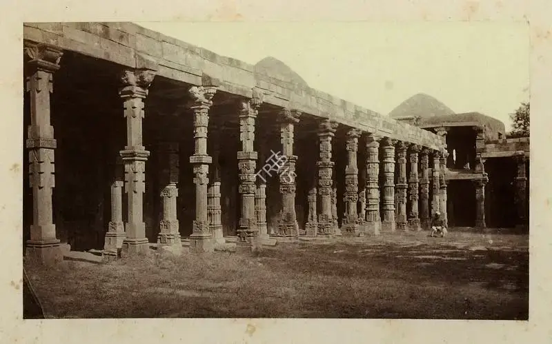 Eugene Clutterbuck Impey (Photographer), The Kootub - Northen Side of the inner Enclosure, Antiquarian Photograph