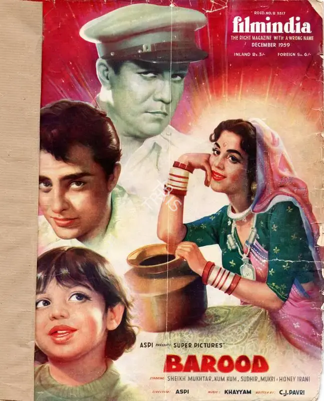 Baburao Patel (Editor), Filmindia, 1959, Magazine
