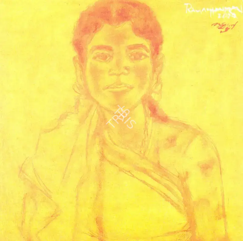 A. Ramachandran (Artist), Portrait of 'Kasni', Pai Village, 2000, Painting