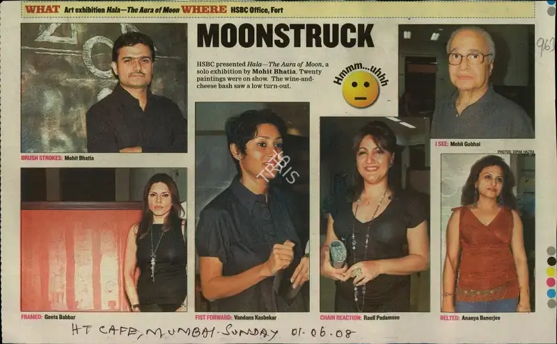 Dipak Hazra (Reporter), Moonstruck, 2008, Newspaper Clipping