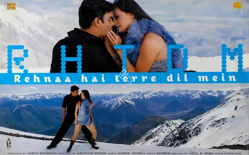 Vashu Bhagnani (Producer), Rehnaa Hai Terre Dil Mein, 2001, Lobby Card