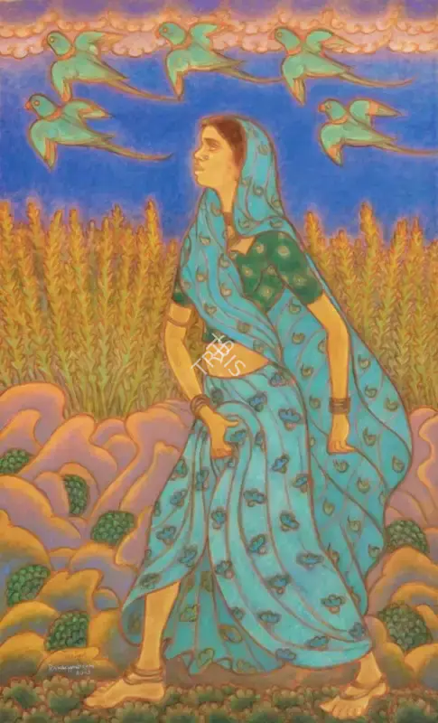 Ramachandran, A. (Artist). Arrival of Rain Clouds, 2013 | Painting, Sa.Del/14.09.24, 2024 · Saffronart