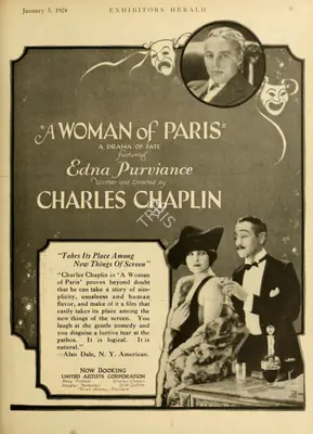 Charlie Chaplin (Producer), A Woman of Paris, 1923, Film Advertisement