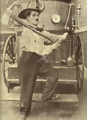 Roland Totheroh (Cinematographer), The Fireman, 1916, Photographic Still