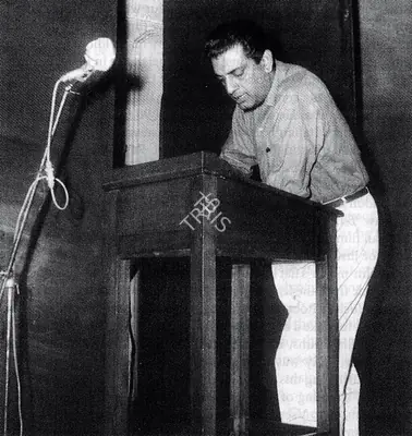Unknown (Photographer). Ray at the inauguration of Calcutta Film Society. 1947 | Contemporary Photograph | CinemaEducation | 00724392