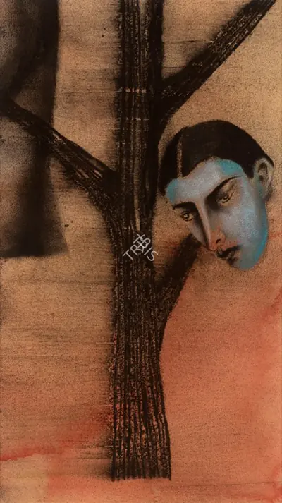 Anju Dodiya (Artist), Listening (To the Trees), 2022, Painting