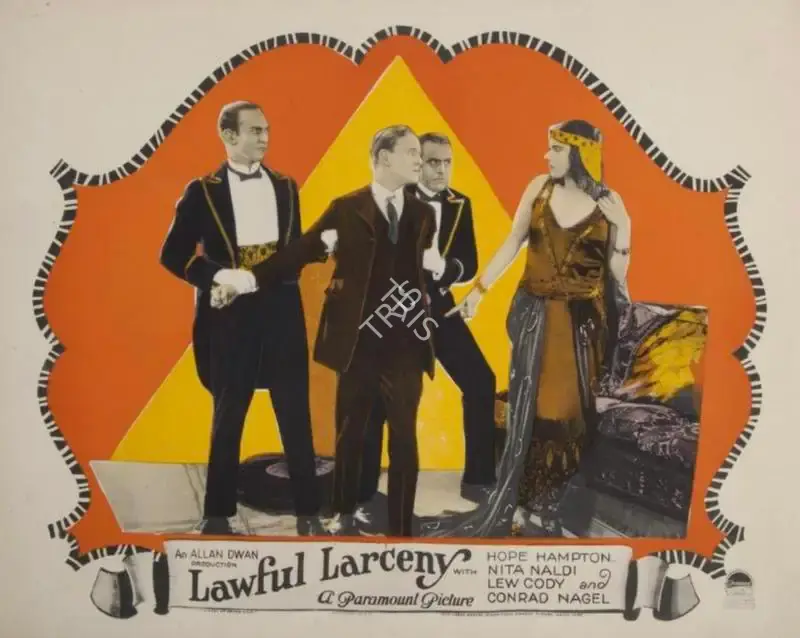 Allan Dwan (Director), Lawful Larceny, 1923, Lobby card