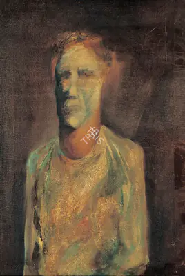 Patwardhan, Sudhir (Artist). The Actor, 1975 | Painting, Os.Del/01.03.06, 2006 · Osian's
