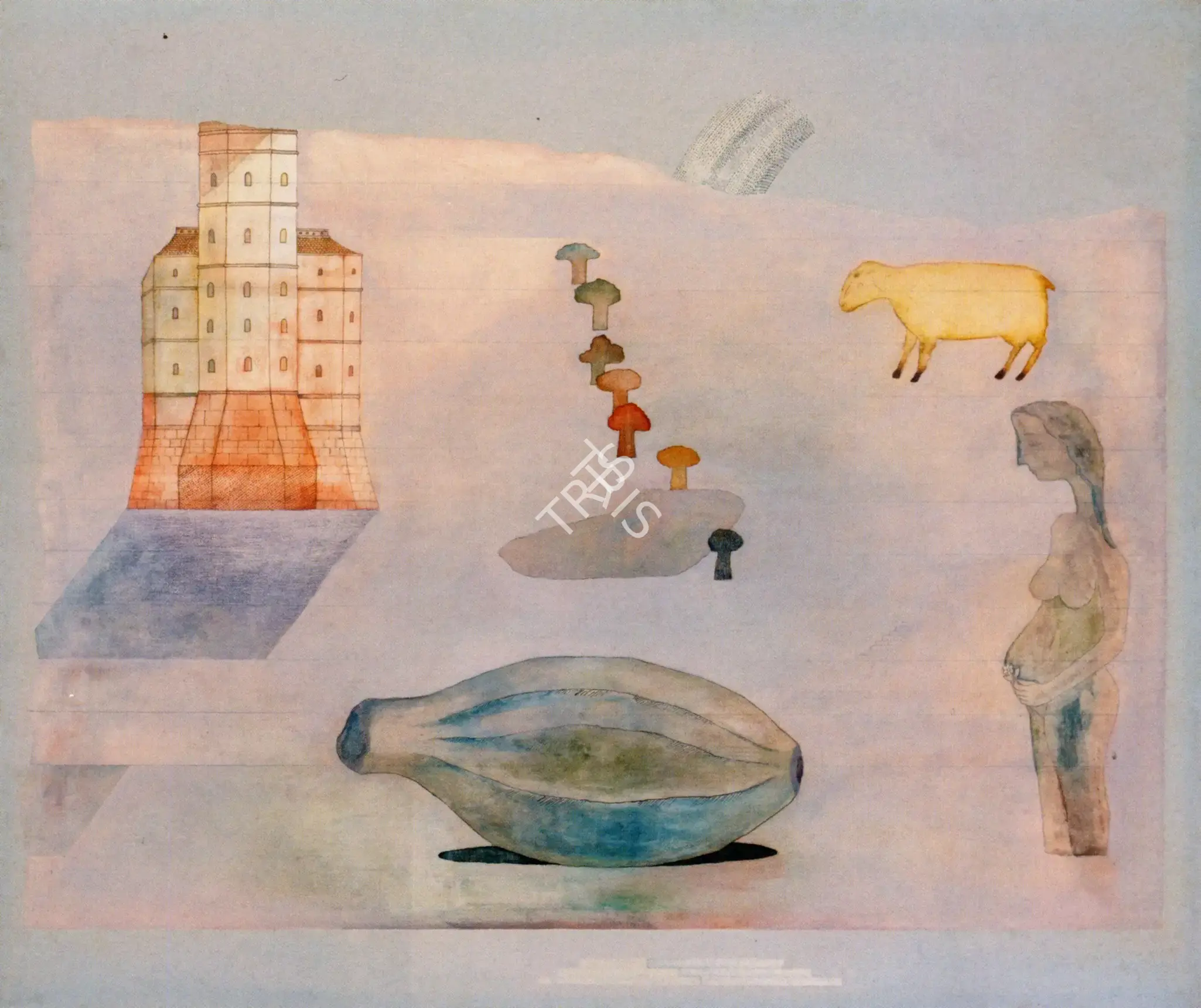 Prabhakar Barwe (Artist), Existence, 1986, Painting