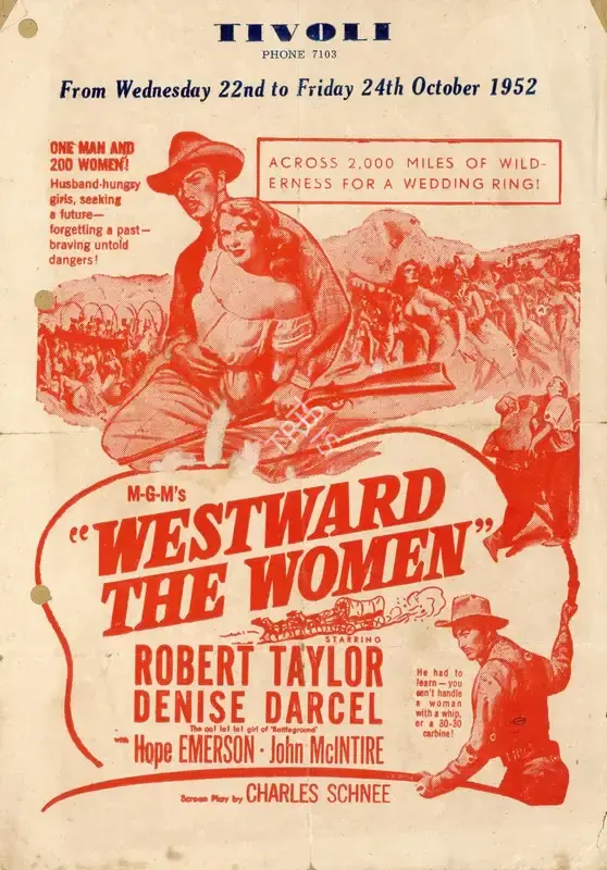 William A. Wellman (Director), Westward the Women, 1951, Handbill