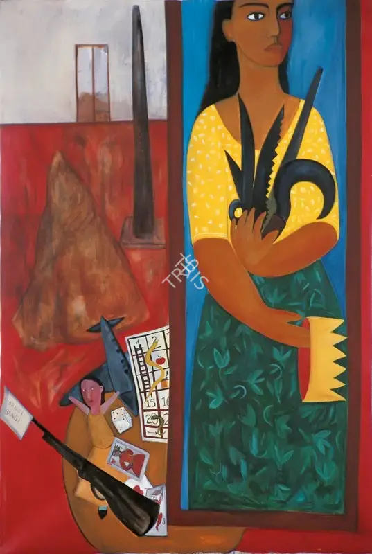 Rekha Rodwittiya (Artist), Feet of Clay (The Bandit Queen), 1994, Painting