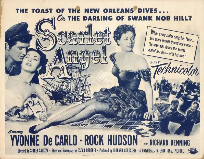 Sidney Salkow (Director), Scarlet Angel, 1952, Handbill