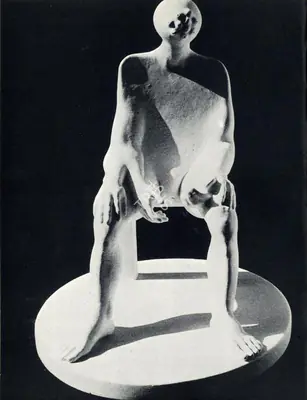 Dhruva Mistry (Artist), Man on a Chair, 1978, Sculpture