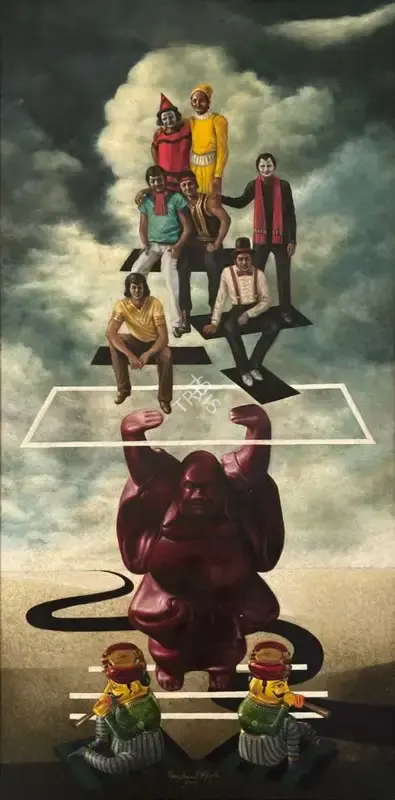 Kanchan Dasgupta (Artist), Untitled (Laughing Buddha), 2004, Painting