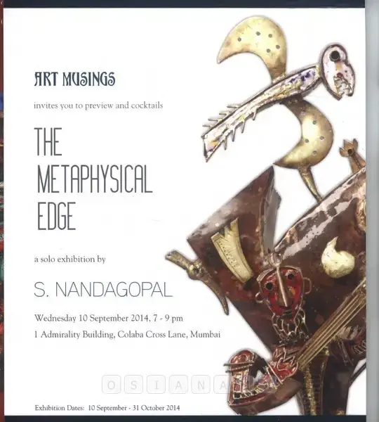 S. Nandagopal (Artist), Metaphysical Edge, 2014, Solo Exhibition Invitation