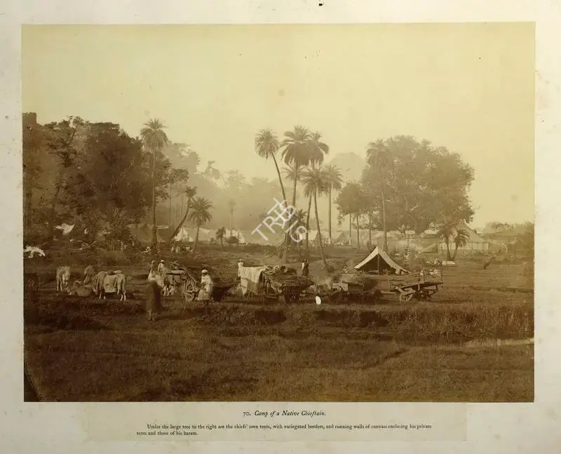 Eugene Clutterbuck Impey (Photographer), Delhi. Camp of a Native Chieftain, Antiquarian Photograph