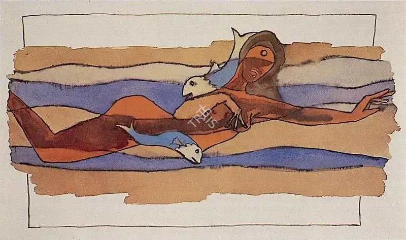 M.F. Husain (Artist), Satyavati, Painting