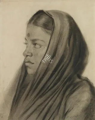 S.L. Haldankar (Artist), Untitled, 1906, Painting