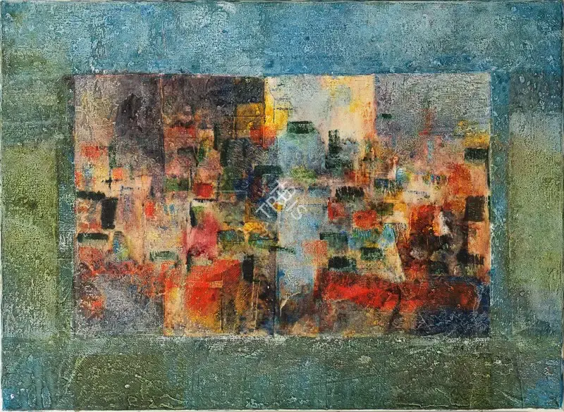 Bakre, S.K. (Artist). Untitled (Urban Landscape Scene), 1968 | Painting, Bon.Lon/04.06.25, 2025 · Bonhams
