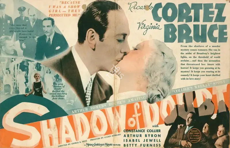 George B. Seitz (Director), Shadow Of A Doubt, 1935, Handbill