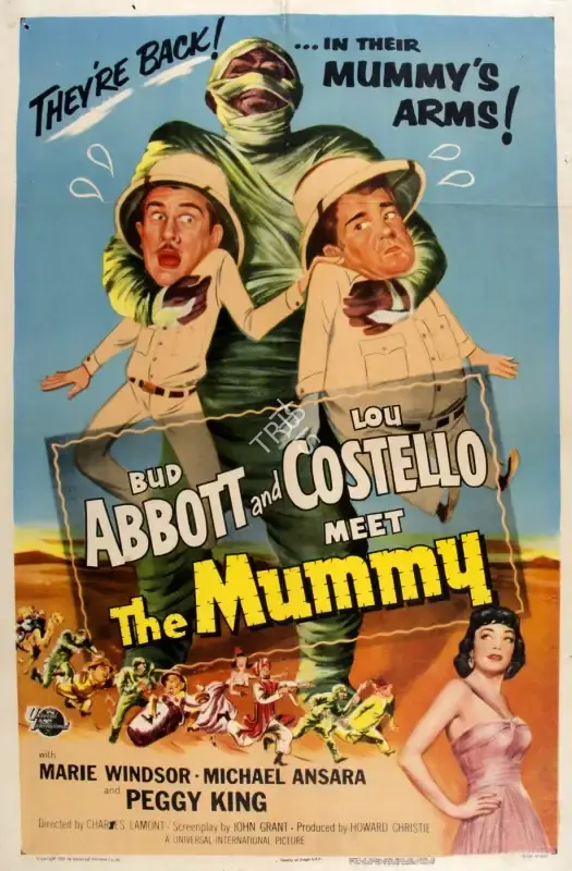 Bob Tollen (Poster Designer), Abbott and Costello Meet the Mummy, 1955, Poster