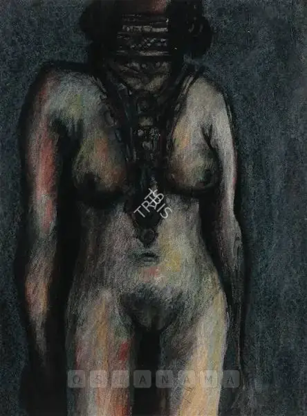 K. Laxma Goud (Artist), Nude, 1974, Painting