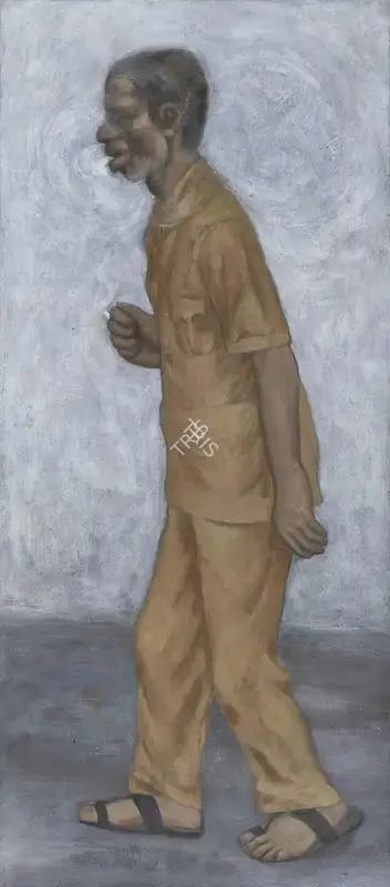 Sudhir Patwardhan (Artist), Smoker, 2005, Painting