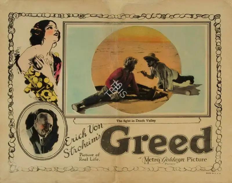 Erich von Stroheim (Director), Greed, 1924, Lobby card