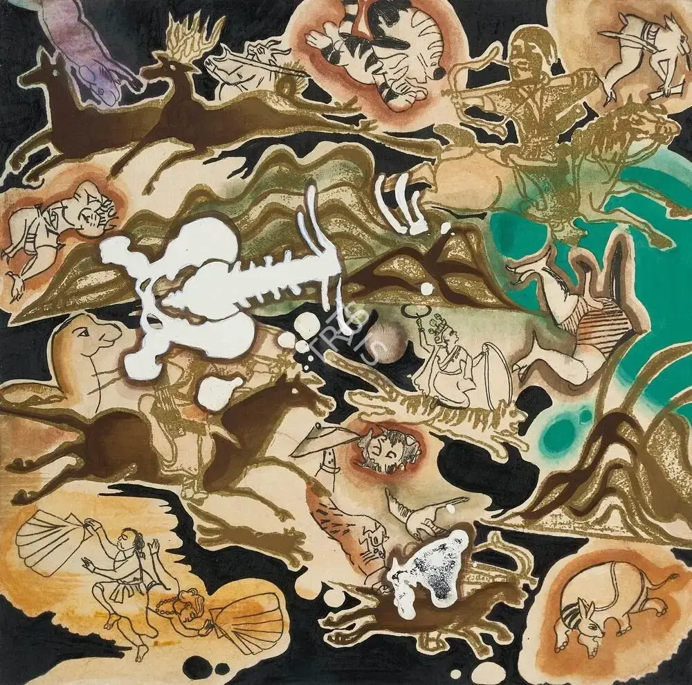 Reena Saini (Artist), Silkscape - 2, 2007, Painting