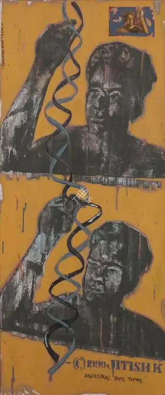Jitish Kallat (Artist), Ancestral Tape Twine, 1999, Painting