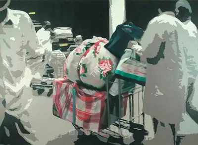Subodh Gupta (Artist), Untitled (Airport Series), Painting