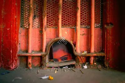 Hemant Chaturvedi (Photographer), Ticket window at Padma Talkies, Solapur, Maharashtra, 2024, Contemporary Photograph