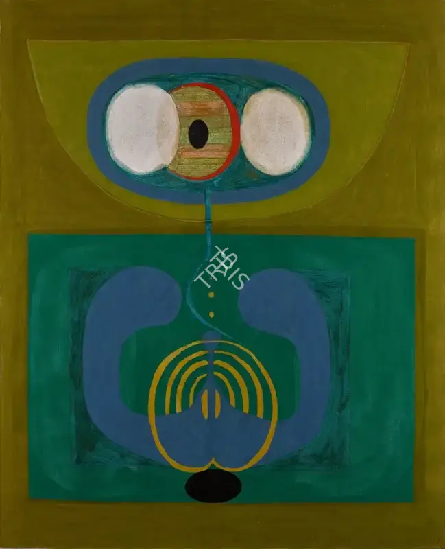 Barwe, Prabhakar (Artist). Questioning Plant, 1969 | Painting, So.Lon/25.10.22, 2022 · Sotheby's