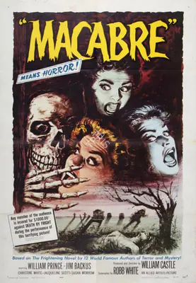 William Castle (Producer), Macabre, 1958, Poster