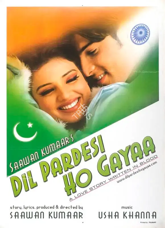 Saawan Kumar (Producer), Dil Pardesi Ho Gayaa, 2003, Full Sheet Poster