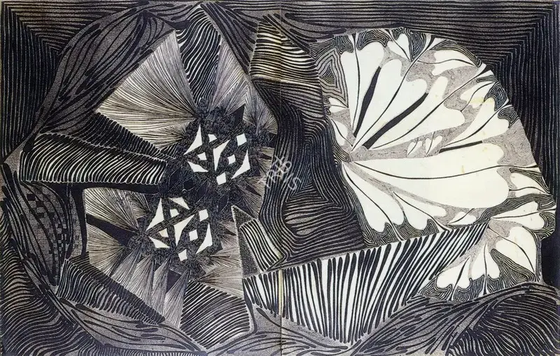 Eruch Hakim (Artist), The Waterfall, 1971, Painting