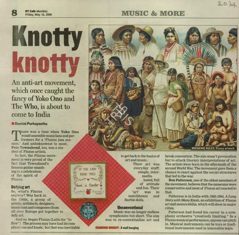 Damini Purkayastha (Reporter), Knotty Knotty, 2008, Newspaper Clipping