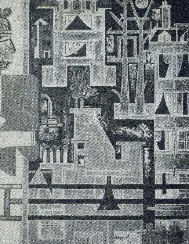 Laxman Pai (Artist), From My Window, 1950, Painting