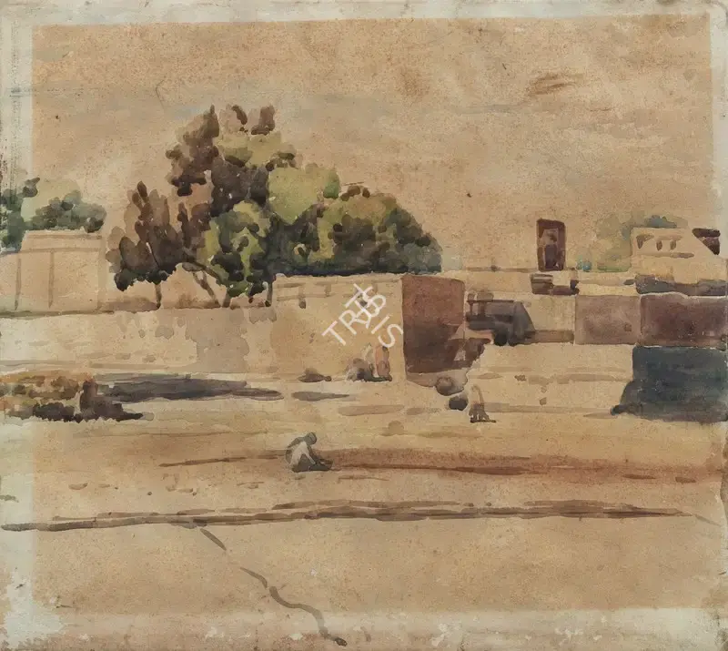 B.C. Sanyal (Artist), Landscape, 1941, Painting