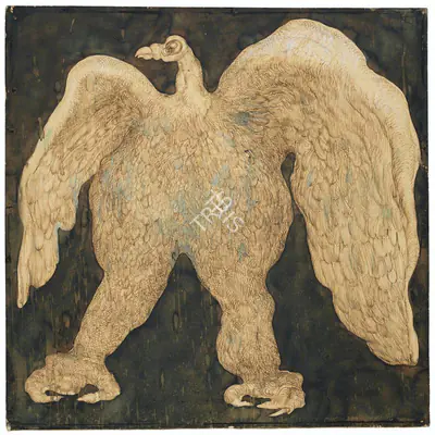 Jogen Chowdhury (Artist), Untitled (Eagle), 1976, Painting