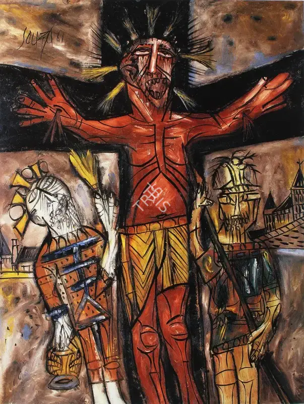 F.N. Souza (Artist), Crucifixion, 1961, Painting