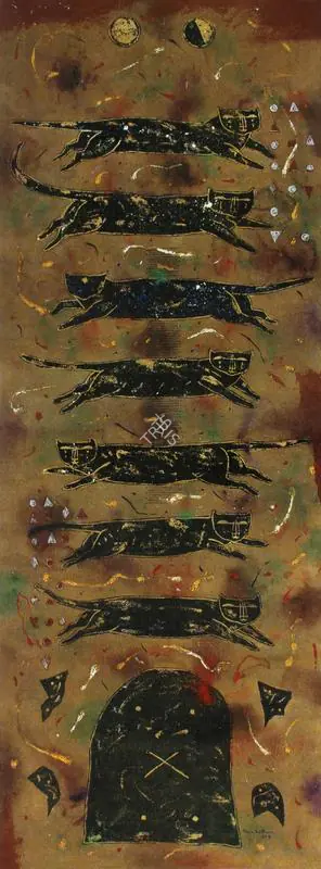 Baiju Parthan (Artist), Out Of The Earth House, 1993, Painting