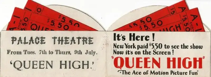 Fred C. Newmeyer (Director), Queen High, 1930, Handbill