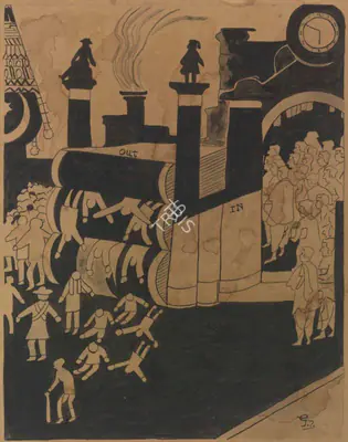 Gaganendranath Tagore (Artist), University Machine, Painting