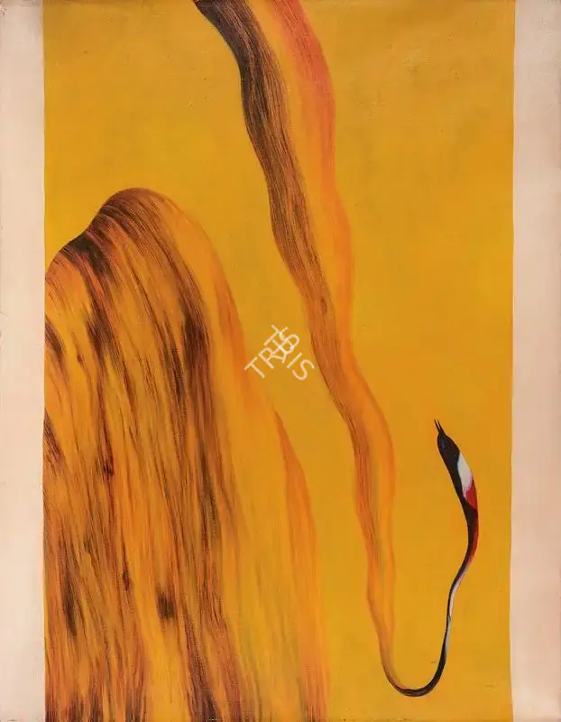J. Swaminathan (Artist), Mountain & Bird Series, 1976, Painting