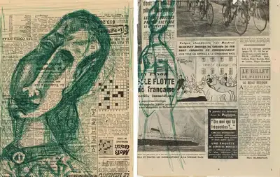 S.H. Raza (Artist), Untitled, 1953, Drawing