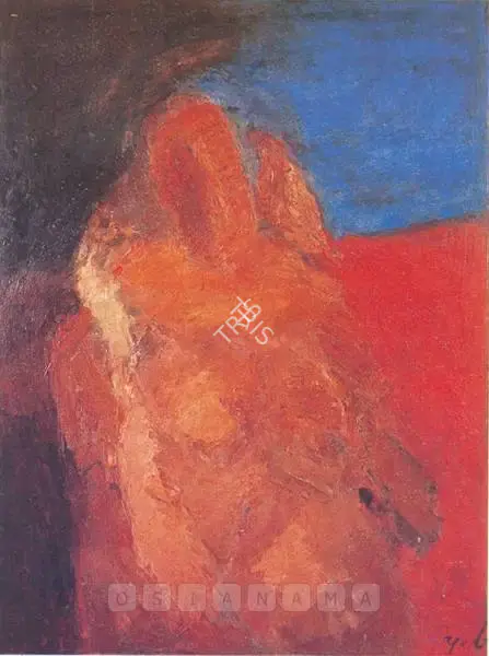 Tyeb Mehta (Artist), Woman And A Bird, 1955, Painting