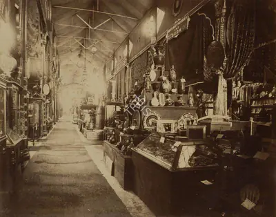 Shew Shankar Narayan (Photographer), Central View - Indian Courts, 1883, Antiquarian Photograph