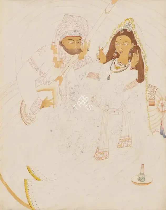 Chughtai, M.A.R. (Artist). Untitled (Omar Khayyam), n.d. | Painting, Ch.NeY/22.03.23, 2023 · Christie's