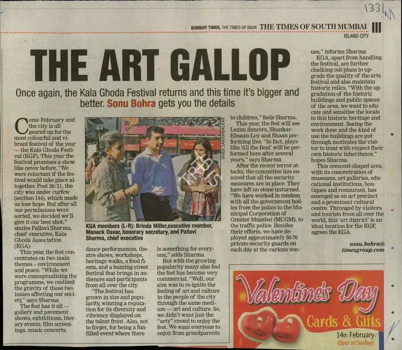 Sonu Bohra (Reporter), The Art Gallop, Newspaper Clipping